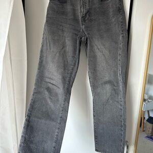 Good American Gray Ankle Cropped Jeans